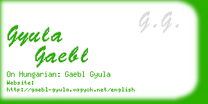 gyula gaebl business card